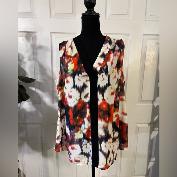 Lane Bryant Tops - LANE BRYANT Multicolor Abstract Printed Floral Sleeveless Blouse/Top Size